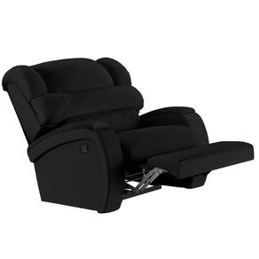 Poltrona Do Papai Reclinável Kalie Manual Gatilho Fh9 Pu Preto - Mpozenato