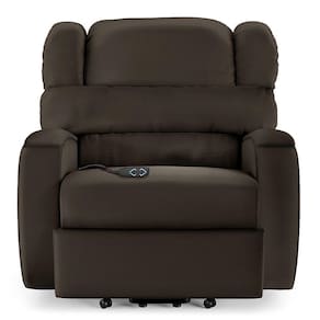 Poltrona Do Papai Reclinável Kalie Elevação Lift Elétrico Fh9 Pu Marrom - Mpozenato