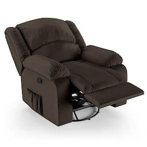Poltrona Do Papai Reclinável Pietra Glider Giratória Usb Fh9 Pu Marrom - Mpozenato