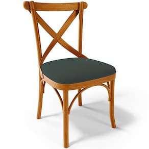 Cadeira Para Sala De Jantar E Estar Living Estofada ávila L02 Suede Verde Musgo - Lyam