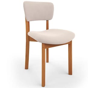 Cadeira Para Sala De Jantar Cozinha Living Estofada Dara L02 Suede Bege - Lyam Decor