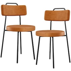 Kit 2 Cadeiras Decorativas Estofada Para Sala De Jantar Barcelona L02 Couríssimo Canela - Lyam Decor