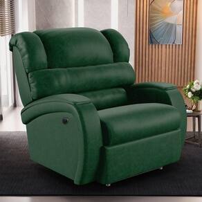 Poltrona Do Papai Reclinável Kalie Power Elétrica Fh9 Pu Verde Musgo - Mpozenato