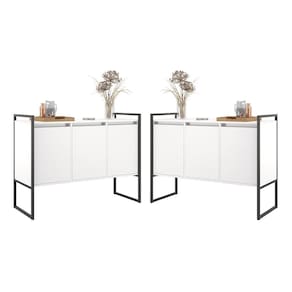 Buffet 3 pts Rouxe Conj2 Unidades - Branco Branco