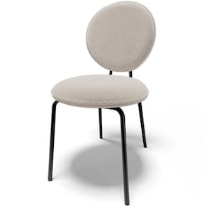 Cadeira Para Sala De Jantar Cozinha évora L02 Bouclê Creme -Lyam