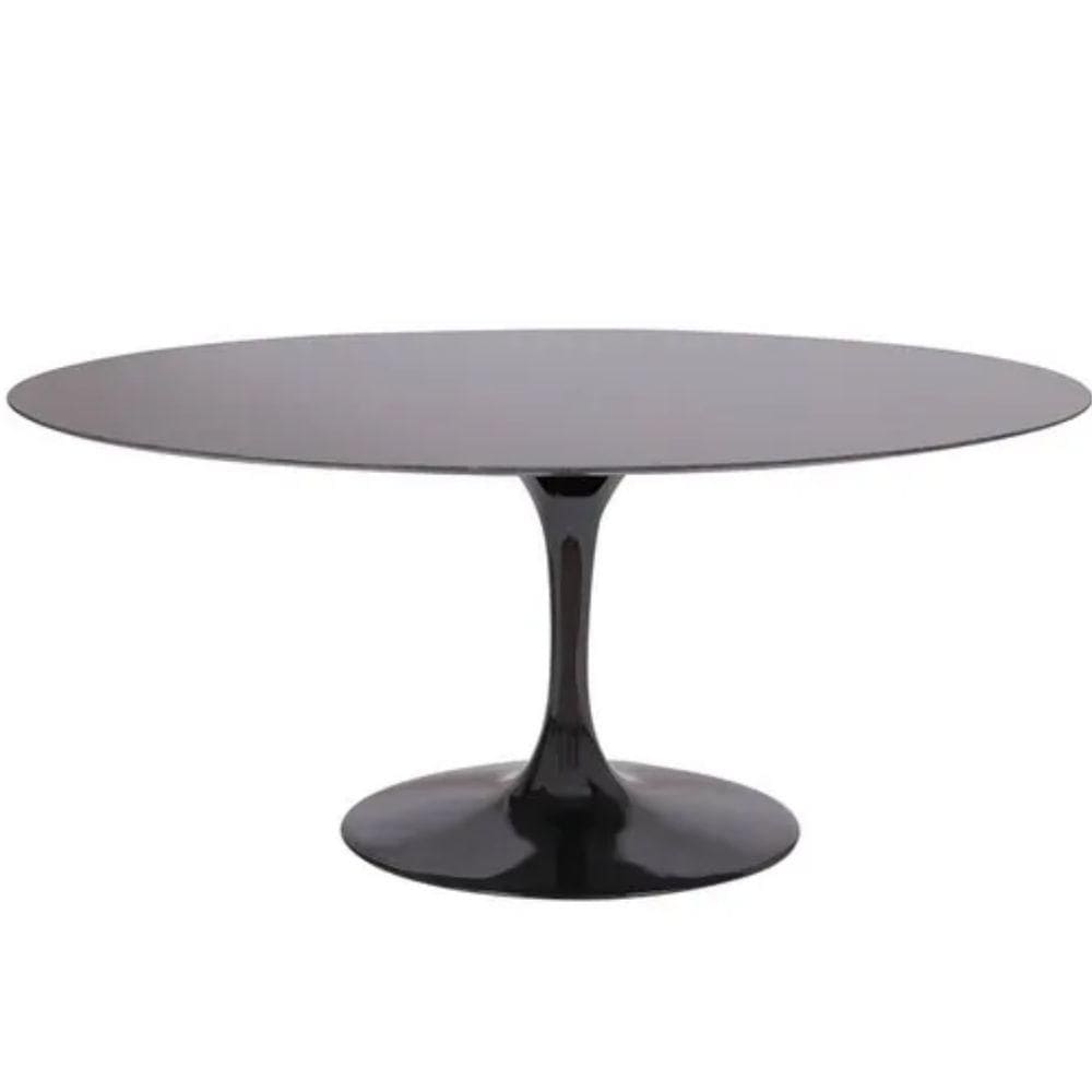 Mesa De Jantar Tulipa Saarinen 120X80 Cm Tampo LaqueadoPreto