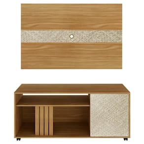 Rack E Painel Para Tv 42`` Pa2913Xr1481 Natural Palha