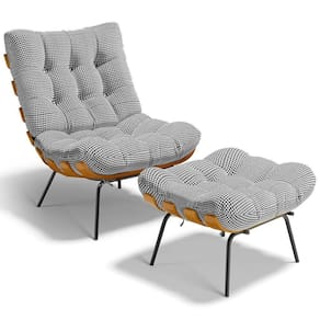 Poltrona Costela L02 Com Puff Pied Poule - Lyam Decor
