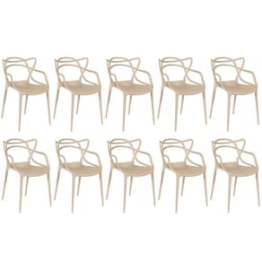 Kit 10 Cadeiras Allegra - Nude