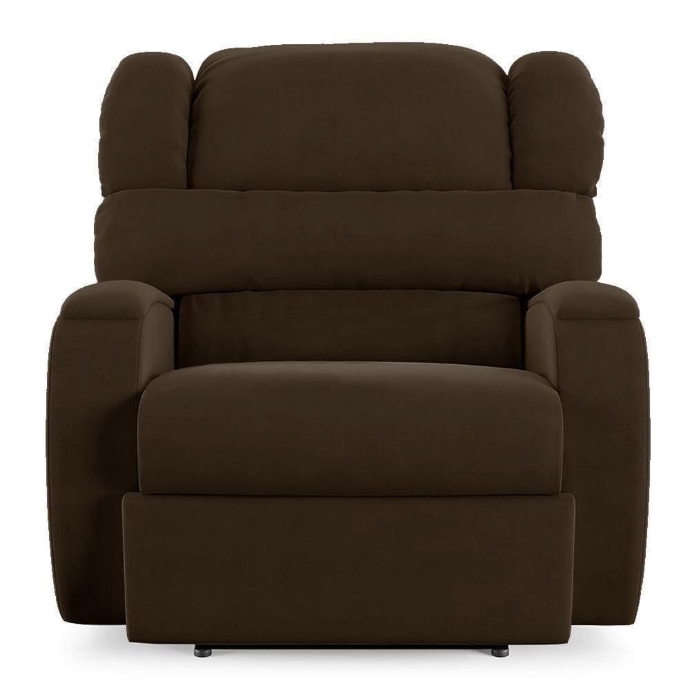 Poltrona Do Papai Reclinável Kalie Power Touch Fh9 Veludo Marrom - Mpozenato