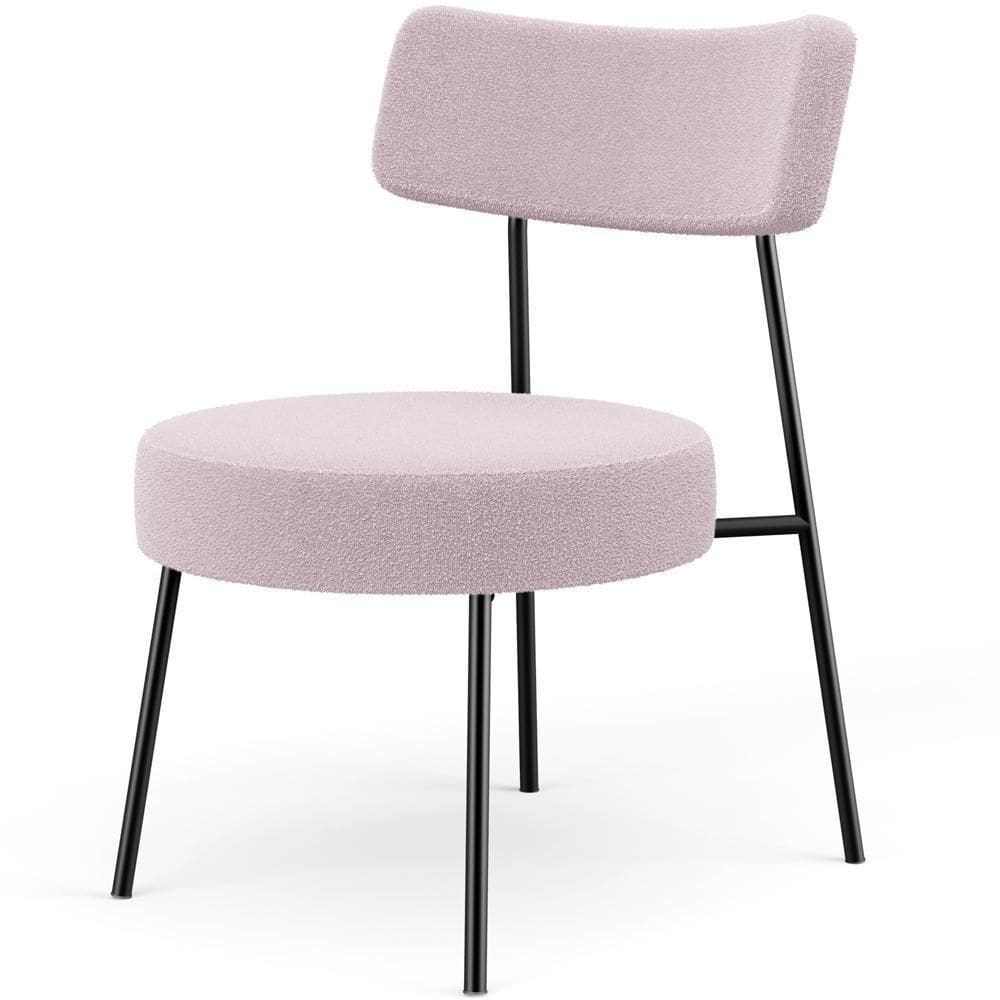 Poltrona Decorativa Base Fixa Londres L02 Bouclê Rosê - Lyam