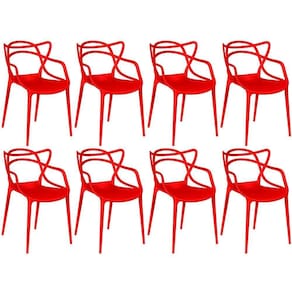 Kit 8 Cadeiras Allegra - Vermelho