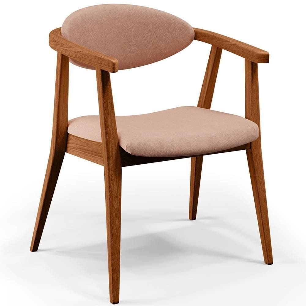 Poltrona Cecília Linho Rosê