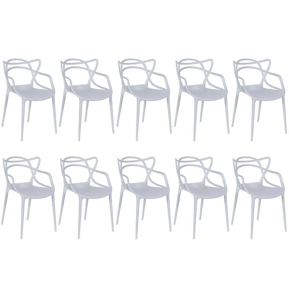 Kit 10 Cadeiras Allegra - Cinza