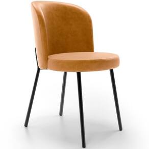 Cadeira Para Sala De Jantar Estofada Gavi L02 Couríssimo Whisky