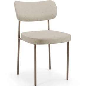 Cadeira Decorativa Sala De Jantar Melina Base Arena L02 Linho Bege - Lyam Decor