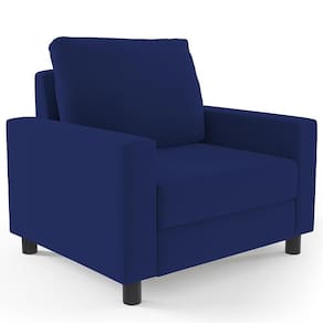 Poltrona Malta Suede Azul Marinho