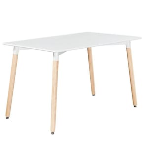 Mesa De Jantar Retangular Eiffel Eames F3 120x80 Cm Branco