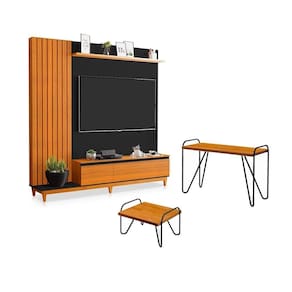 Jogo Para Sala De Estar Kagoshima Preto Freijó Naturale