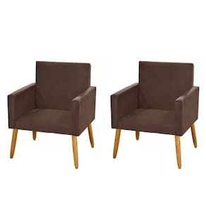 2 Poltronas Anitta-Suede Marrom