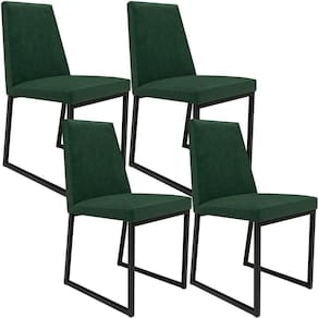 Kit 04 Cadeiras Sala De Jantar L02 Verde Musgo