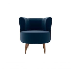 Poltrona Decorativa Savana 1 Lugar Veludo Azul Matrix