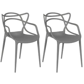 Kit 2 Cadeiras Allegra - Cinza Escuro
