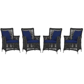 4 Poltronas Igapó Alumínio Pintura Fendi Corda Náutica E10 Preto