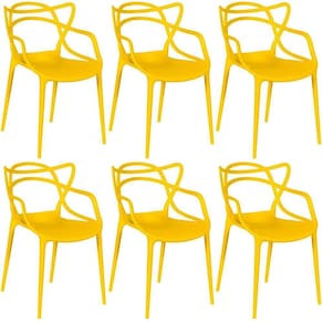 Kit 6 Cadeiras Allegra - Amarelo