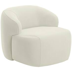 Poltrona Decorativa Fixa Orgânica Living Barolo L06 Veludo Bege