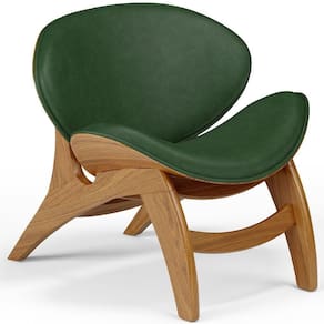 Poltrona Decorativa Orgânica Sala Living Kadosh L02 Couríssimo Verde Musgo