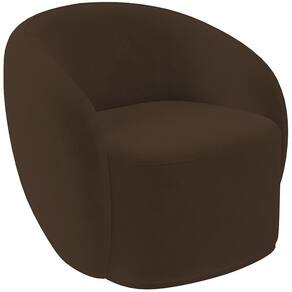 Poltrona Decorativa Para Sala De Estar Living Gliese K01 Veludo Marrom