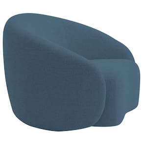 Poltrona Orgânica Luxo Recepção Amore Linho Adj Decor Azul Royal
