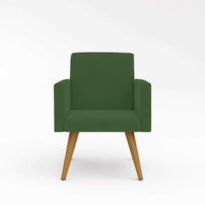 Poltrona Decorativa Pés Palito Sala, Quarto Cor Verde