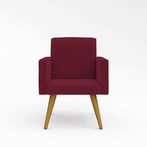 Poltrona Decorativa - Escritório - Recepção - Marsala Cor:marsala
