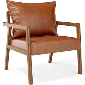 Poltrona Decorativa Para Sala De Estar E Living Alícia B04 Couríssimo Camel