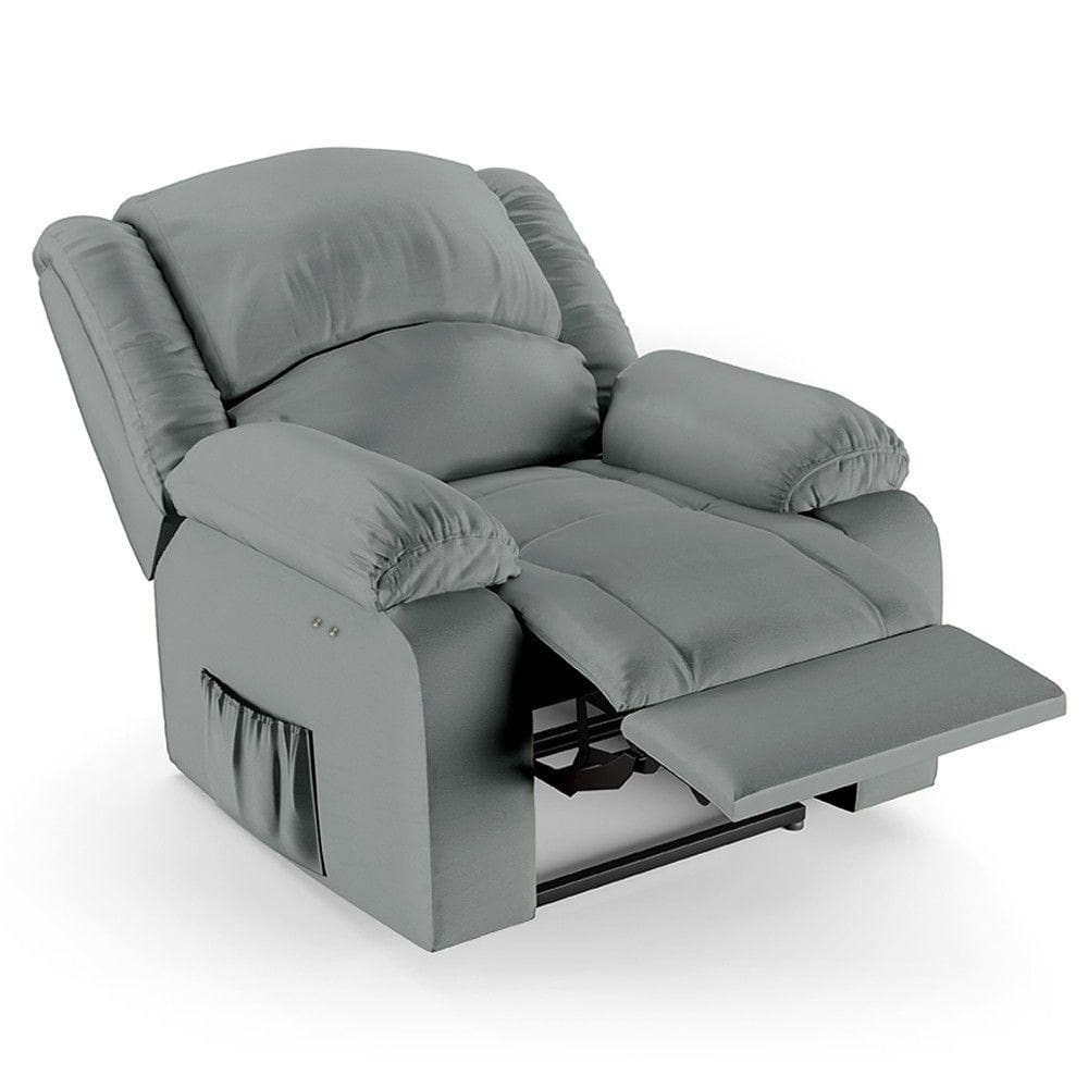 Poltrona Do Papai Reclinável Pietra Power Touch Usb Fh9 Pu Cinza - Mpozenato