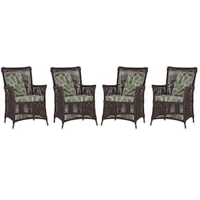 4 Poltronas Igapó Alumínio Pintura Preta Corda Náutica E5 Marrom