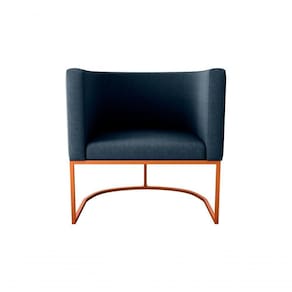 Poltrona Decorativa York 1 Lugar Suede Azul Matrix