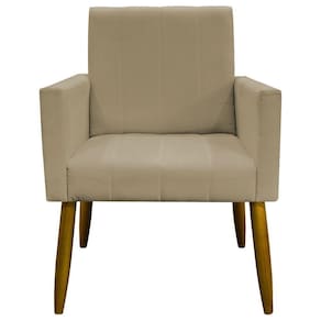 Poltrona Decorativa Mari - Nude Suede