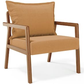Poltrona Decorativa Para De Estar E Living Alícia B04 Bouclê Mostarda