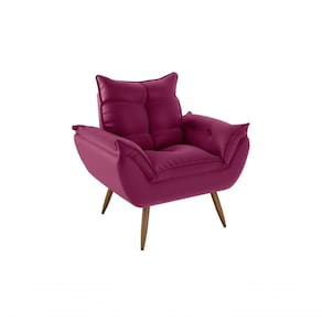 Poltrona Decorativa Tóquio 1 Lugar Veludo Turkey Marsala Matrix
