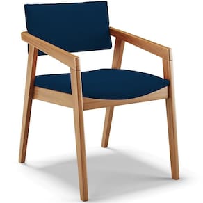 Cadeira Para Sala De Jantar Estar Living Giorgia B04 Suede Azul Marinho - Lyam Decor