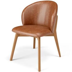 Cadeira De Jantar E Estar Living Estofada Mia L02 Couríssimo Camel
