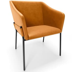 Cadeira Para Sala De Jantar Estar Living Olívia L02 Couríssimo Whisky