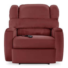 Poltrona Do Papai Reclinável Kalie Controle Power Elétrico Fh9 Pu Vermelho - Mpozenato