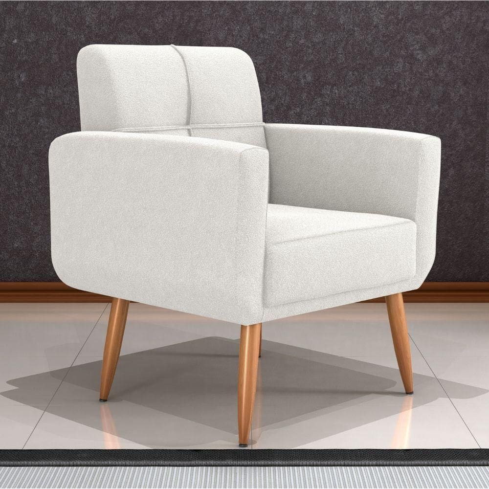 Poltrona Decorativa Itaqui Boucle Bege