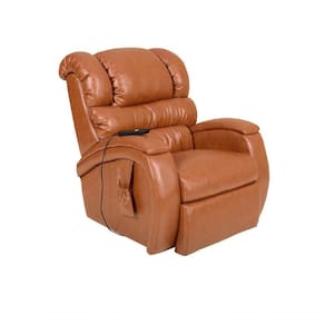 Cadeira Poltrona Reclinável Imperial Motorizada Courissimo Com Lift Império Caramelo