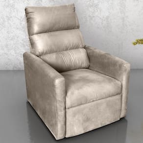 Poltrona Reclinável Do Papai Neiva Suede Bege