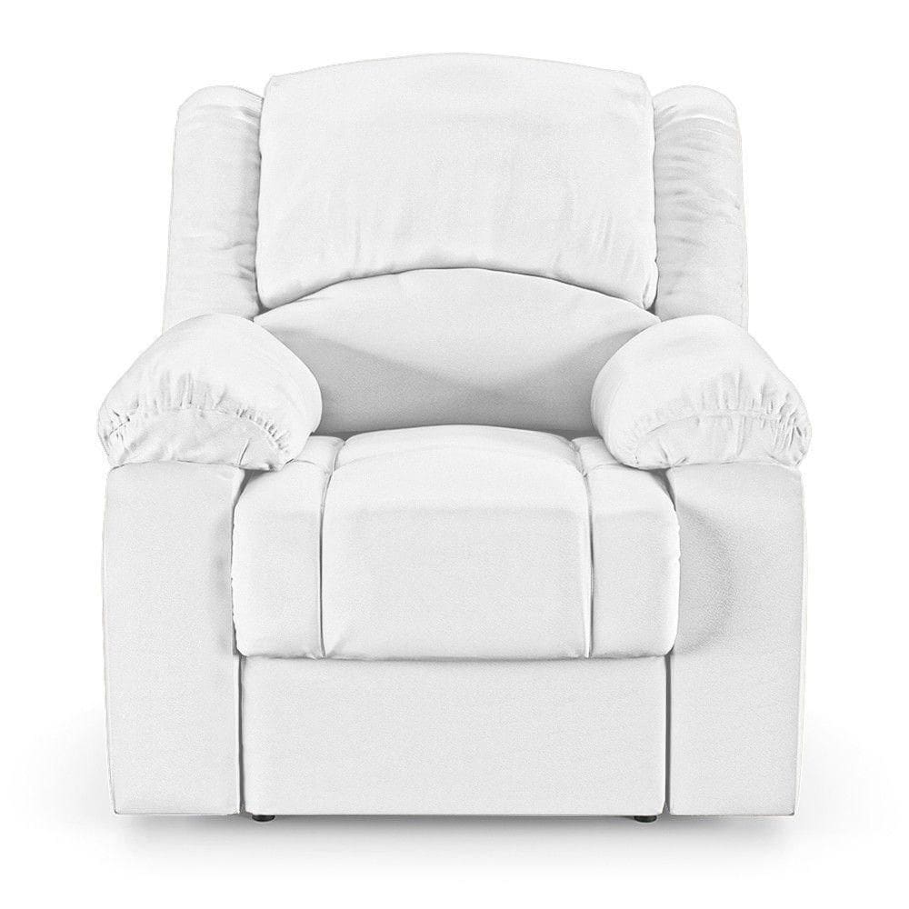Poltrona Do Papai Reclinável Pietra Power Touch Fh9 Pu Branco - Mpozenato